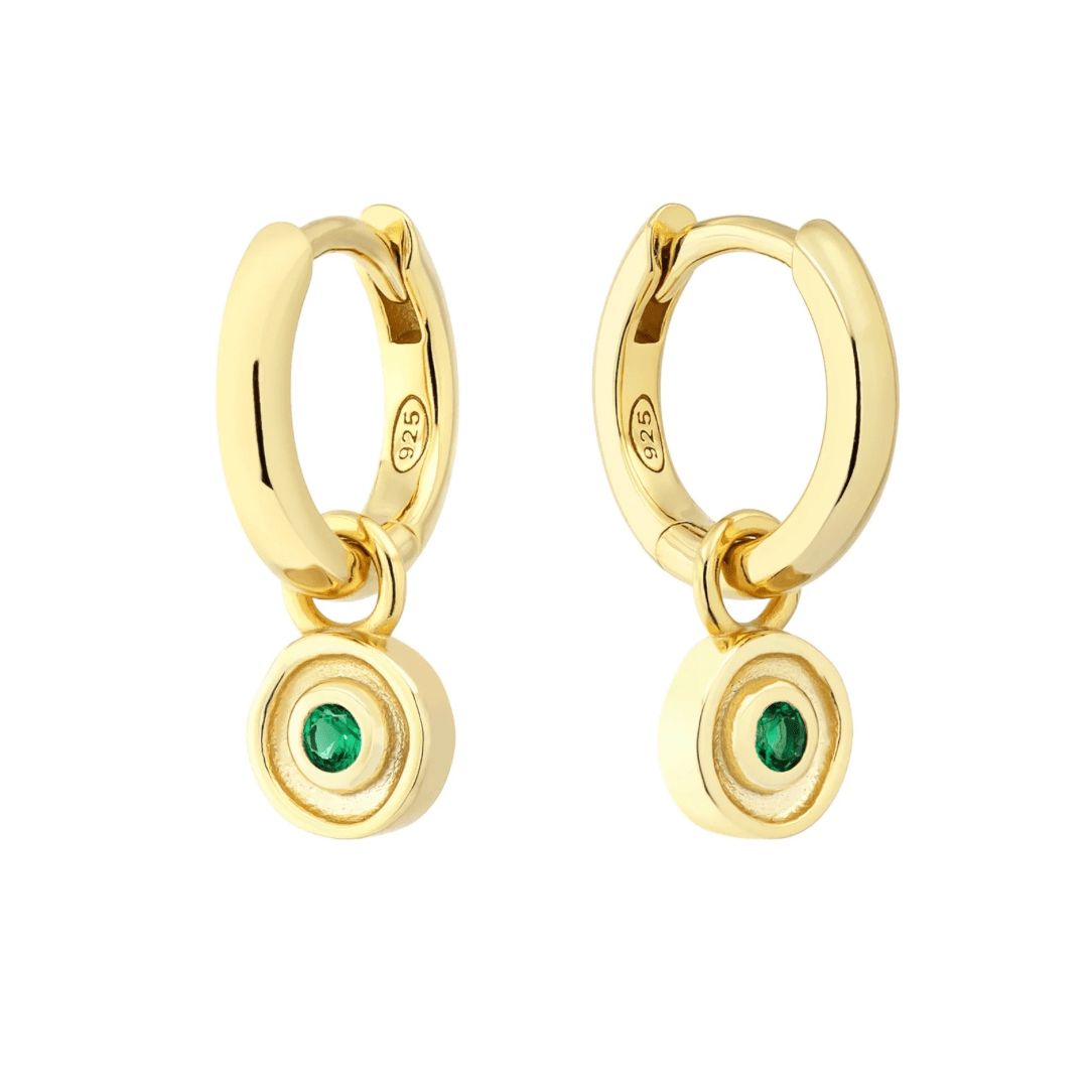 18K GOLD SOLSTICE (BIRTHSTONE) HUGGIE SET - LOVEY BY LOVEY