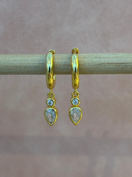 Moon Earrings | Gold