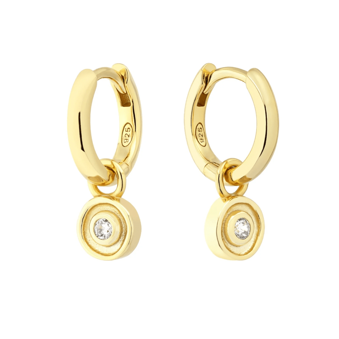 18K GOLD SOLSTICE (BIRTHSTONE) HUGGIE SET - LOVEY BY LOVEY