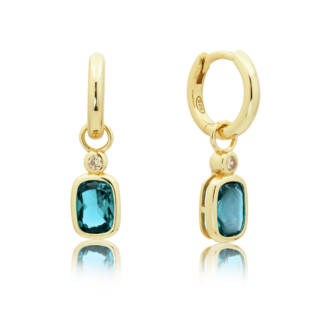 18k GOLD PENDANT CHARM HUGGIE SET - LOVEY BY LOVEY