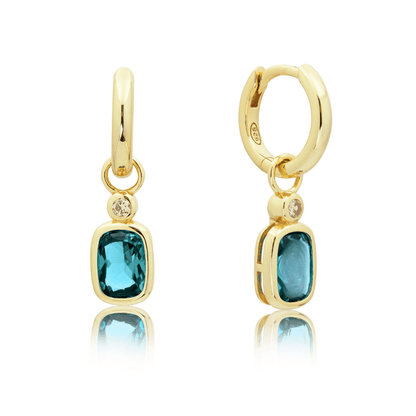 18k GOLD PENDANT CHARM HUGGIE SET - LOVEY BY LOVEY