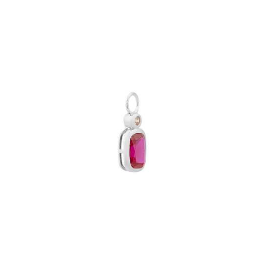 Ruby charm | Silver