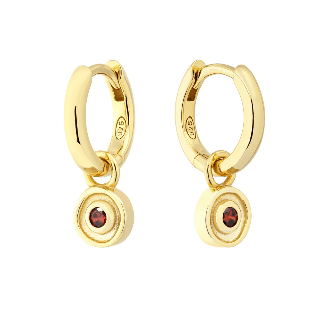 18K GOLD SOLSTICE (BIRTHSTONE) HUGGIE SET - LOVEY BY LOVEY