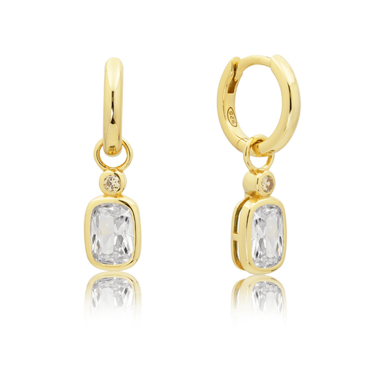 18k GOLD PENDANT CHARM HUGGIE SET - LOVEY BY LOVEY