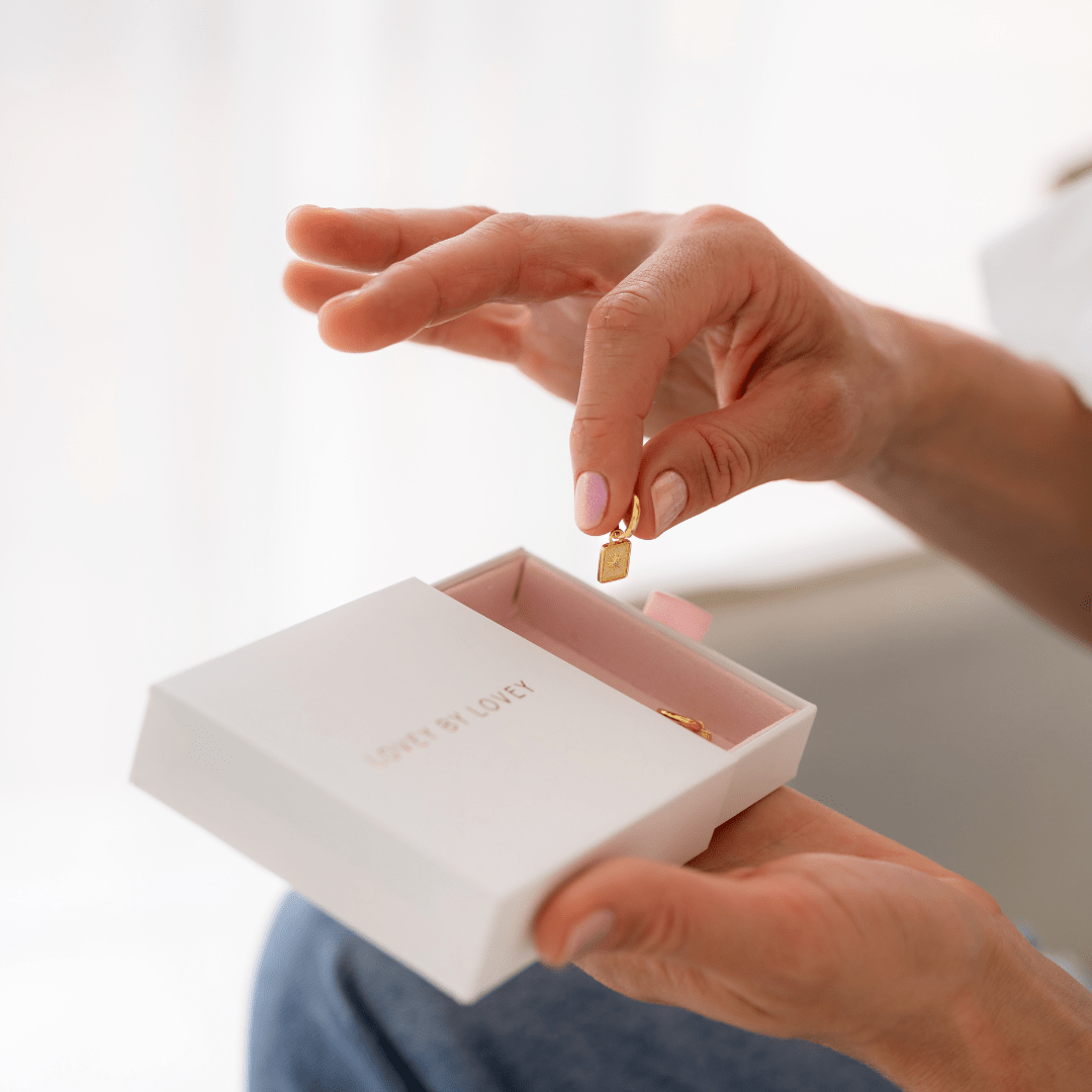 COMPASS CHARM HUGGIE SET - LOVEY BY LOVEY