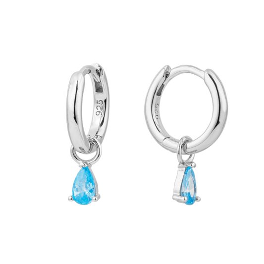 SILVER TEARDROP HUGGIE SET - LOVEY BY LOVEY
