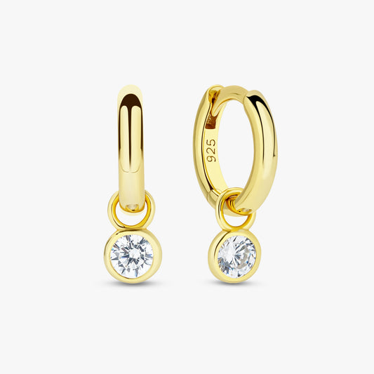 18K GOLD AURA CHARM HUGGIE SET - LOVEY BY LOVEY