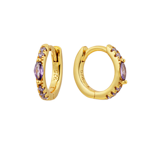 Sardinia 12.5mm Huggies | Gold