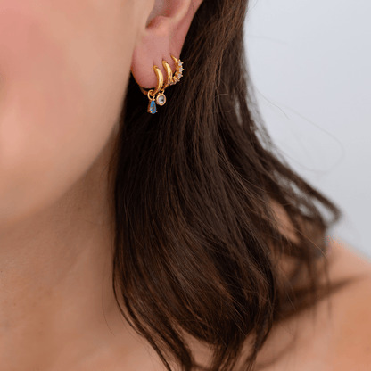 18k GOLD TEARDROP HUGGIE SET - LOVEY BY LOVEY