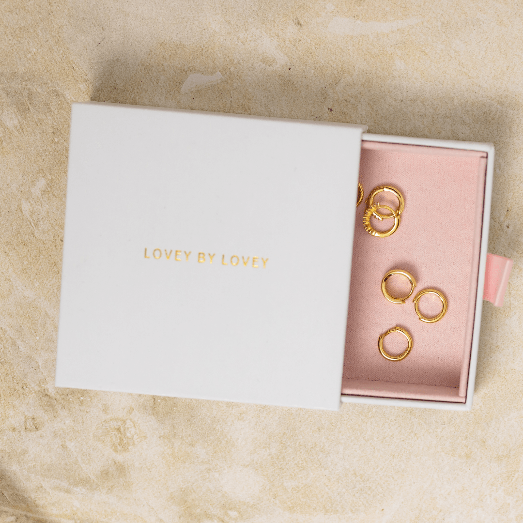 18k GOLD HALO HUGGIES - LOVEY BY LOVEY