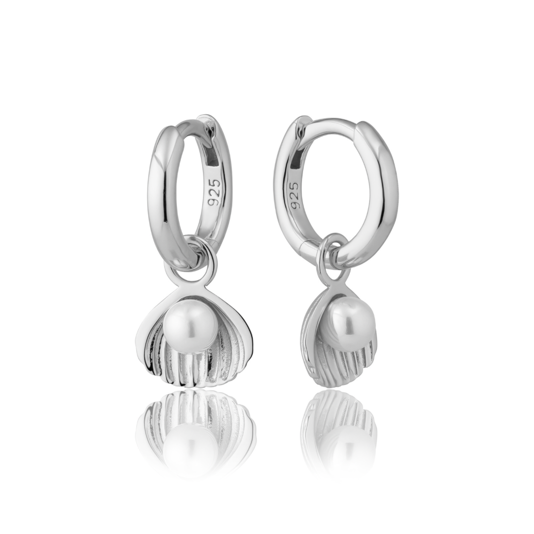 SILVER SHELL CHARMS & HUGGIES