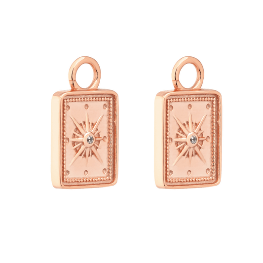 ROSE GOLD COMPASS CHARM - LOVEY BY LOVEY