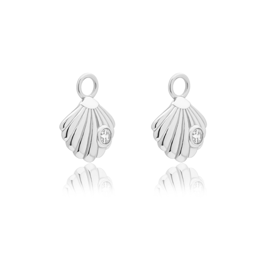 SILVER SOLEIL SHELL CHARM - LOVEY BY LOVEY
