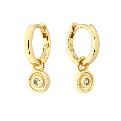 18K GOLD SOLSTICE (BIRTHSTONE) HUGGIE SET - LOVEY BY LOVEY