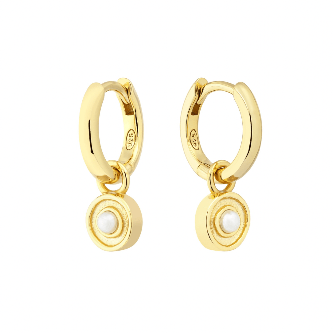 18K GOLD SOLSTICE (BIRTHSTONE) HUGGIE SET - LOVEY BY LOVEY