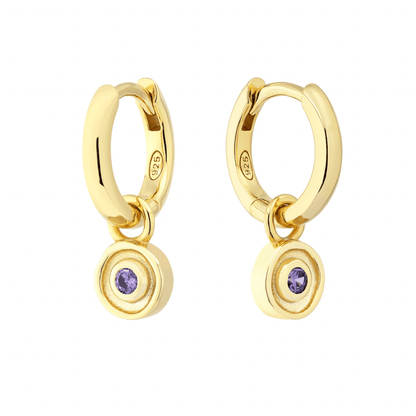 18K GOLD SOLSTICE (BIRTHSTONE) HUGGIE SET - LOVEY BY LOVEY