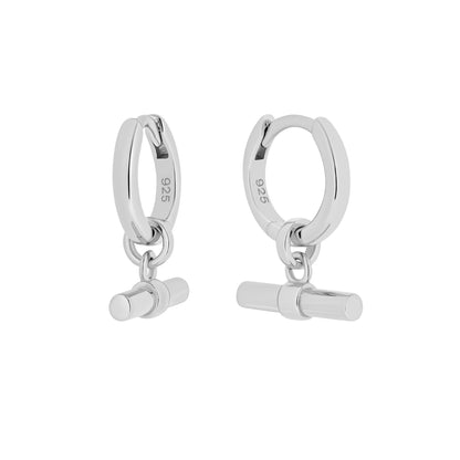 18K GOLD TILLY T-BAR CHARM & HUGGIE SET - LOVEY BY LOVEY
