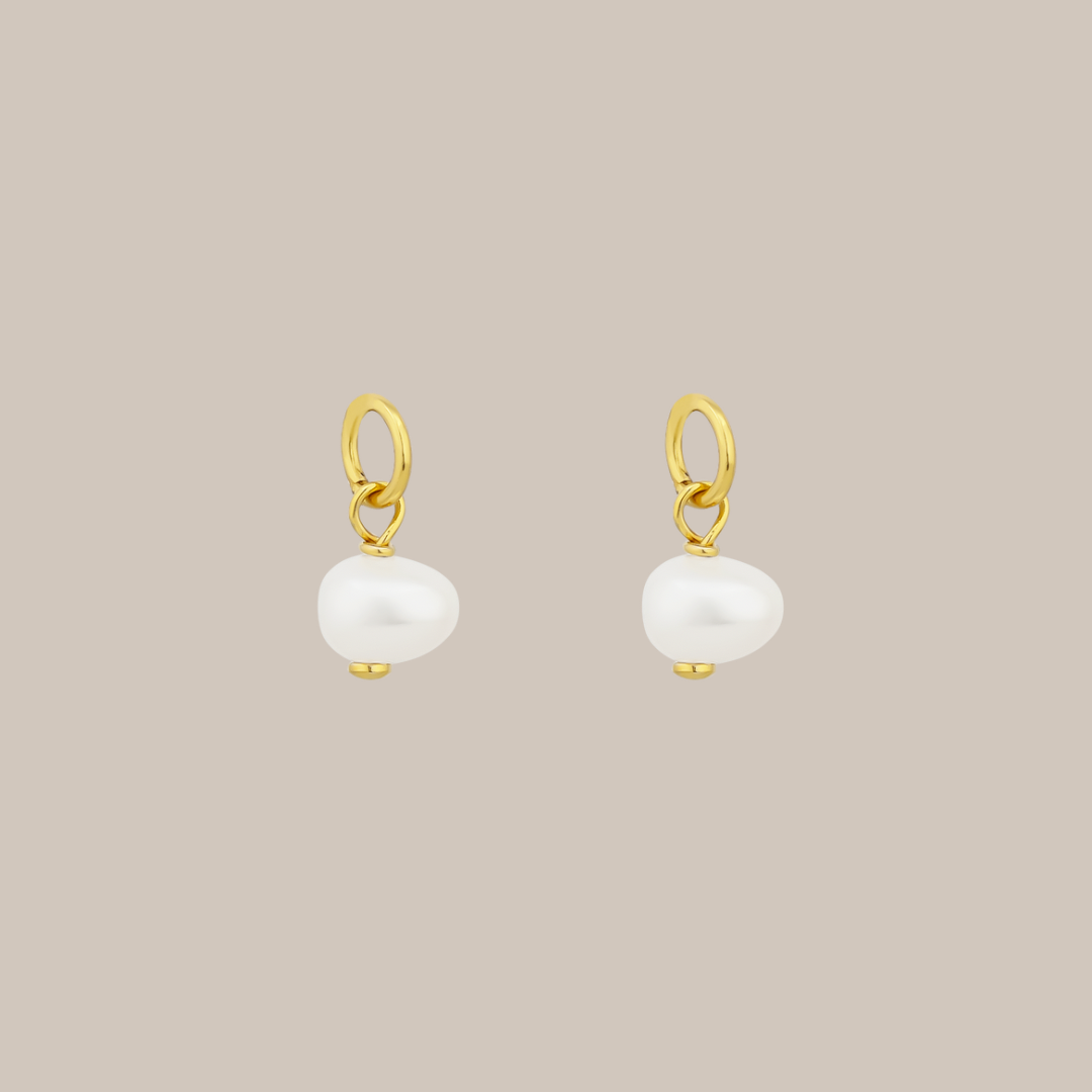 MOOREA PEARL CHARM SET | GOLD