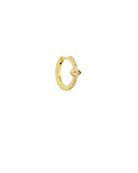 18k GOLD DIAMOND HOOP (SINGLE) - LOVEY BY LOVEY