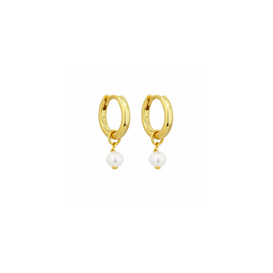 Moorea Pearl Huggies | Gold & Silver