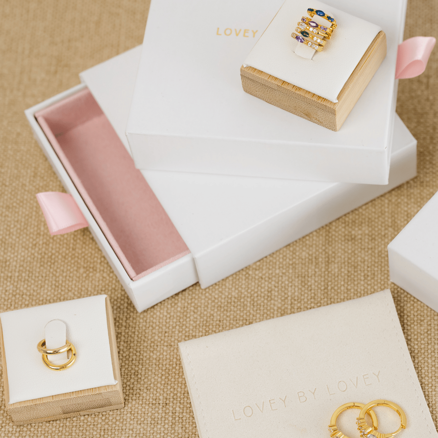 18K GOLD BOBBIE STUDS - LOVEY BY LOVEY