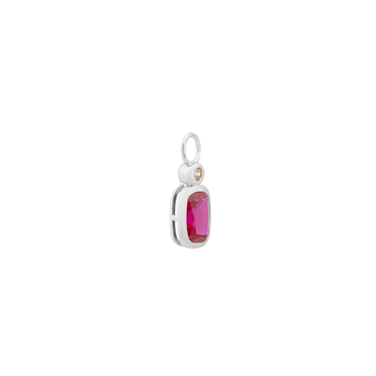 Ruby charm | Silver