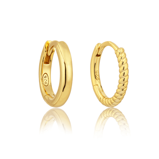 18K GOLD HALO & HARLOW HUGGIE BUNDLE - LOVEY BY LOVEY