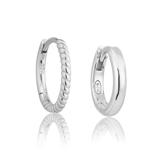 SILVER HARLOW HOOP & HERO HUGGIE BUNDLE - LOVEY BY LOVEY