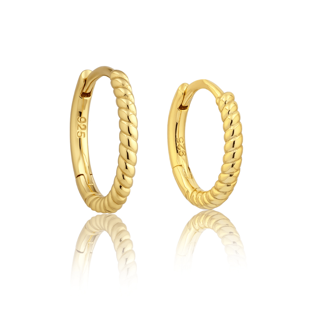 18K GOLD HARLOW HOOP & HUGGIE BUNDLE - LOVEY BY LOVEY