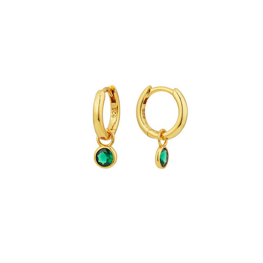 18k GOLD IVY CHARMS & HUGGIES