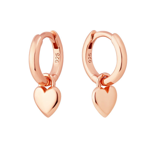 ROSE GOLD FOREVER LOVE CHARM HUGGIE SET