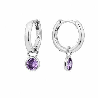 SILVER AURA CHARM HUGGIE SET - LOVEY BY LOVEY