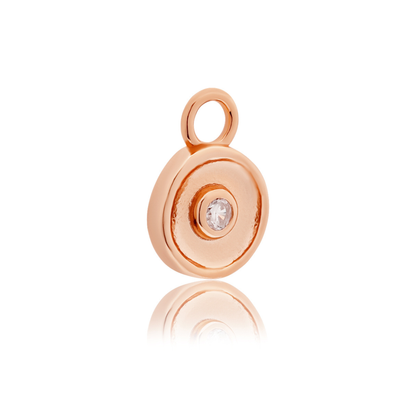 ROSE GOLD SOLARE (DIAMOND) CHARM & HUGGIE SET