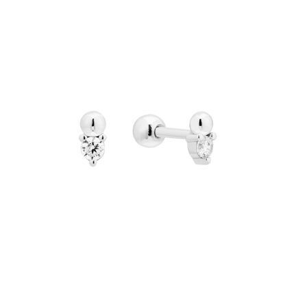 SILVER BOBBIE STUDS - LOVEY BY LOVEY