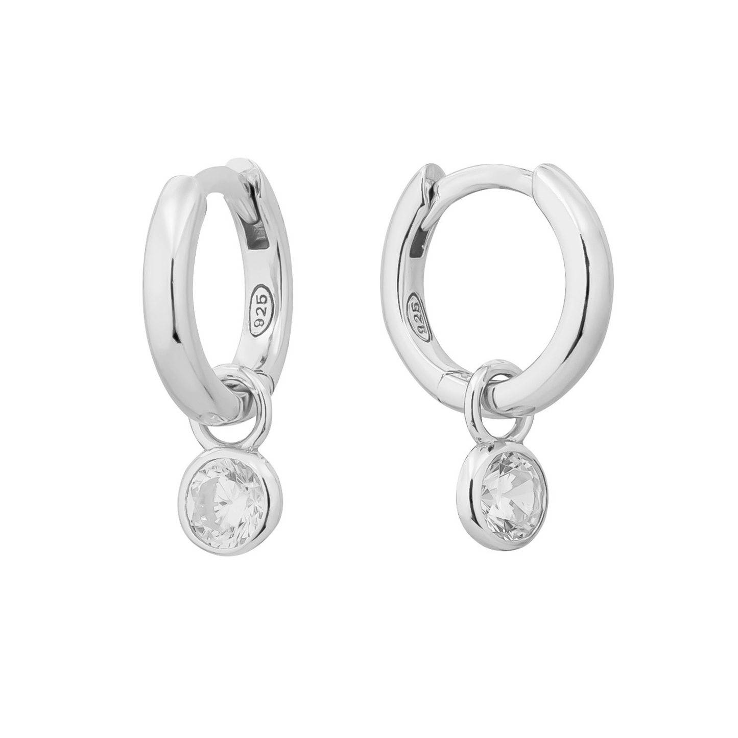 SILVER AURA CHARM HUGGIE SET - LOVEY BY LOVEY