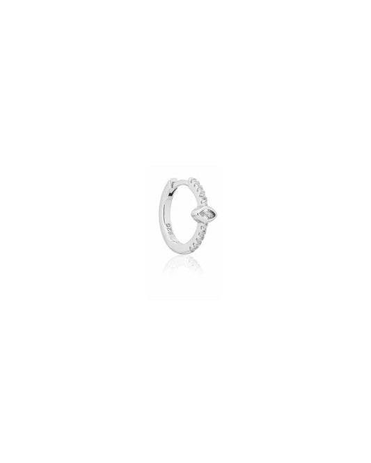 SILVER DIAMOND HOOP (SINGLE) - LOVEY BY LOVEY