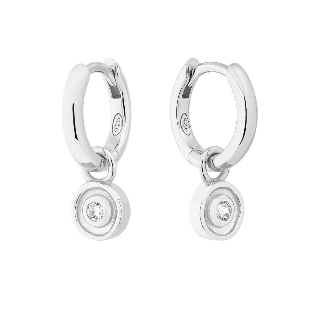 SILVER SOLSTICE (BIRTHSTONE) HUGGIE SET - LOVEY BY LOVEY