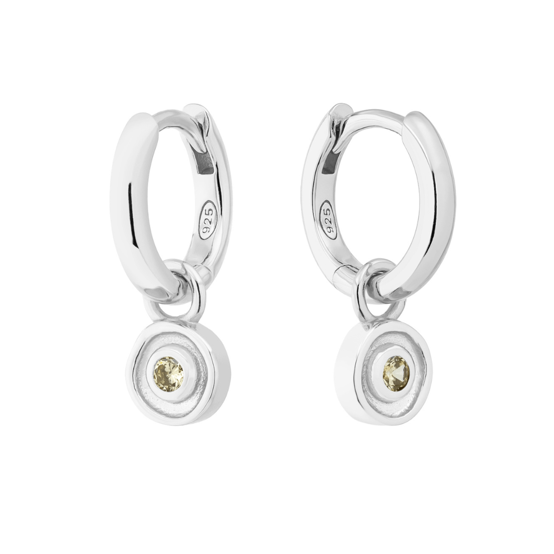 SILVER SOLSTICE (BIRTHSTONE) HUGGIE SET - LOVEY BY LOVEY