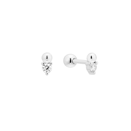 SILVER BOBBIE STUDS