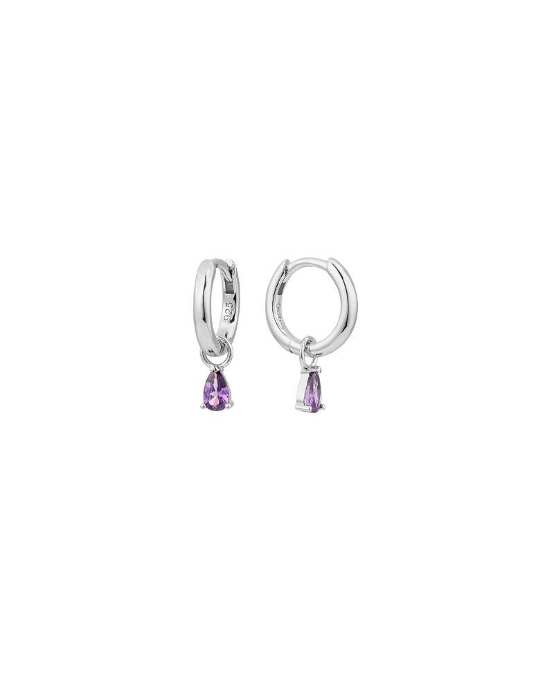 SILVER LAVENDER CHARMS & HUGGIES - LOVEY BY LOVEY