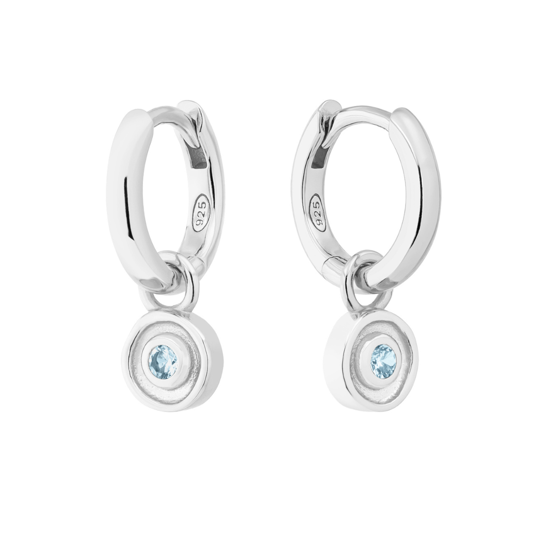 SILVER SOLSTICE (BIRTHSTONE) HUGGIE SET - LOVEY BY LOVEY