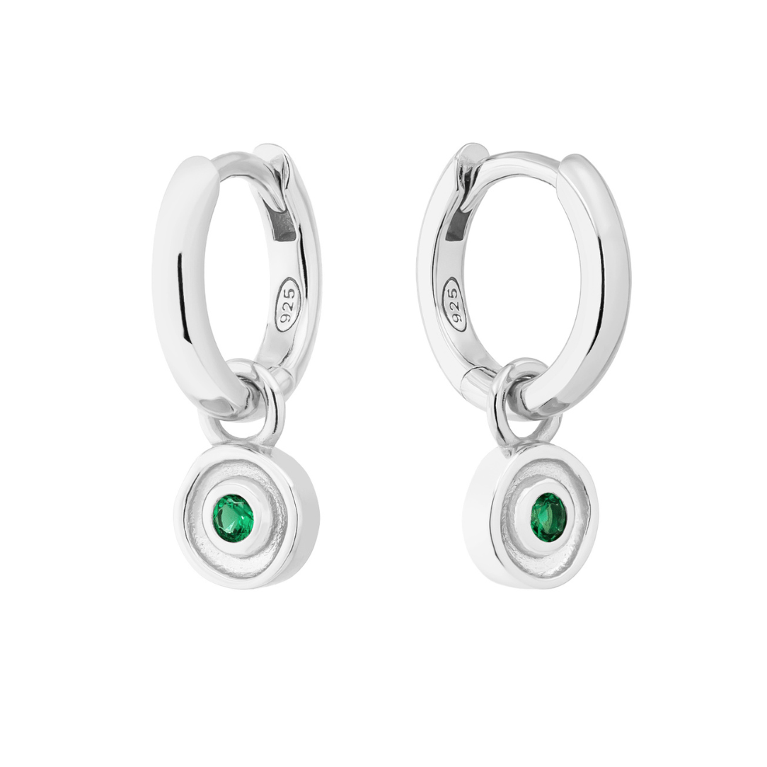 SILVER SOLSTICE (BIRTHSTONE) HUGGIE SET - LOVEY BY LOVEY