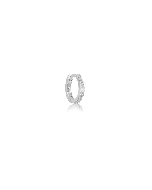 SILVER MYKONOS HUGGIE (SINGLE) - LOVEY BY LOVEY