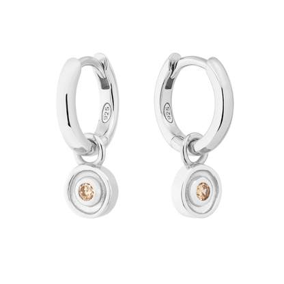 SILVER SOLSTICE (BIRTHSTONE) HUGGIE SET - LOVEY BY LOVEY