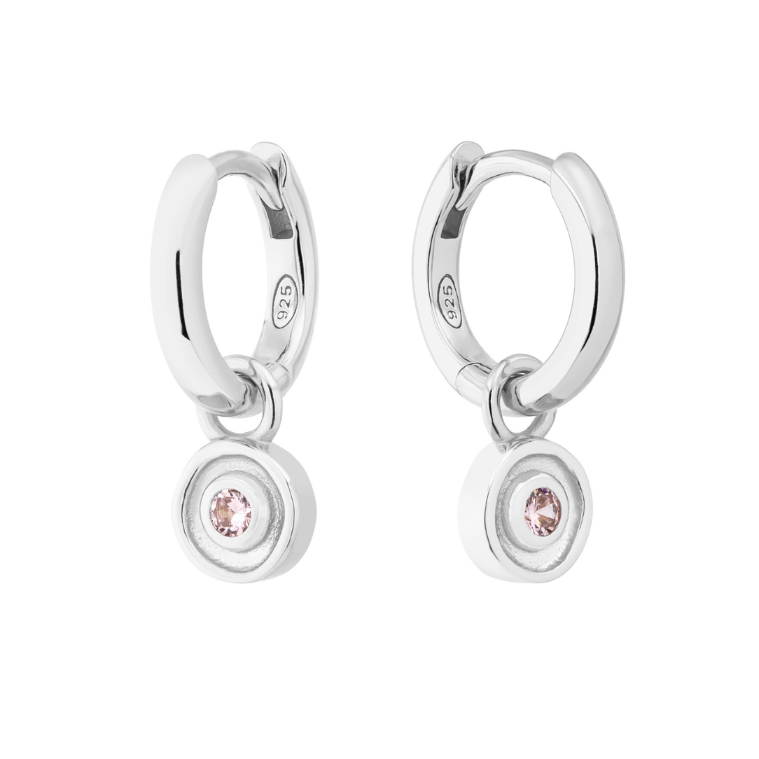 SILVER SOLSTICE (BIRTHSTONE) HUGGIE SET - LOVEY BY LOVEY