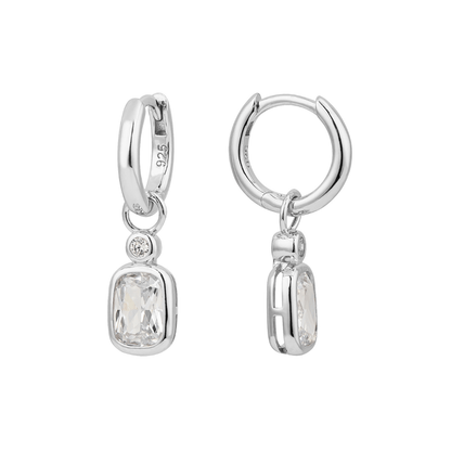 SILVER PENDANT CHARM HUGGIE SET - LOVEY BY LOVEY