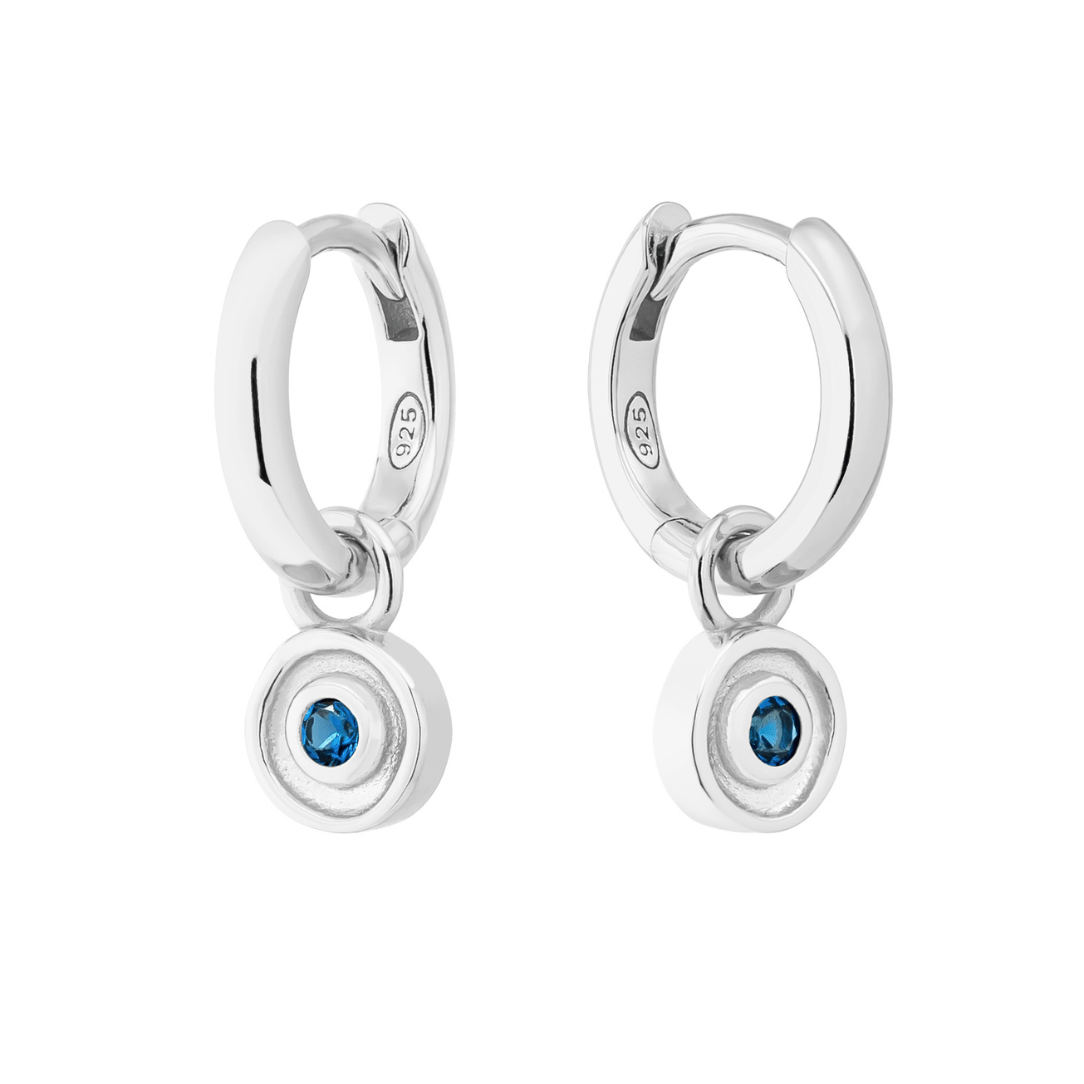 SILVER SOLSTICE (BIRTHSTONE) HUGGIE SET - LOVEY BY LOVEY