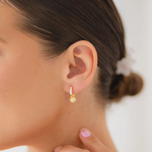 18K GOLD SOLSTICE HUGGIE SET