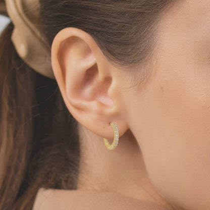 SILVER HEATHER HOOPS