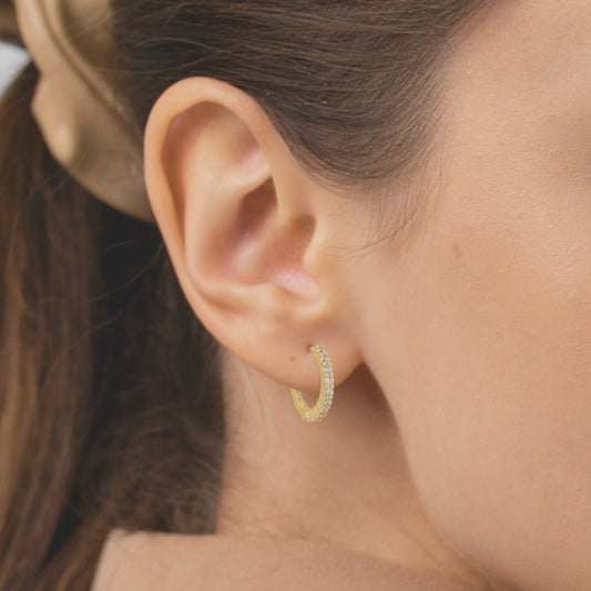 18k GOLD HEATHER HOOPS